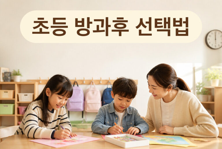 초등 방과후 수업·돌봄교실 선택법, 세 아이 시간표 짜며 정한 기준 (신청 순서까지)