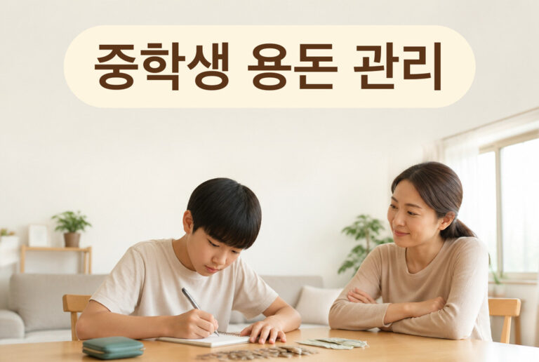 중학생 용돈 관리, 금액과 규칙을 다시 정하는 시기 (세 아이 키운 경험)