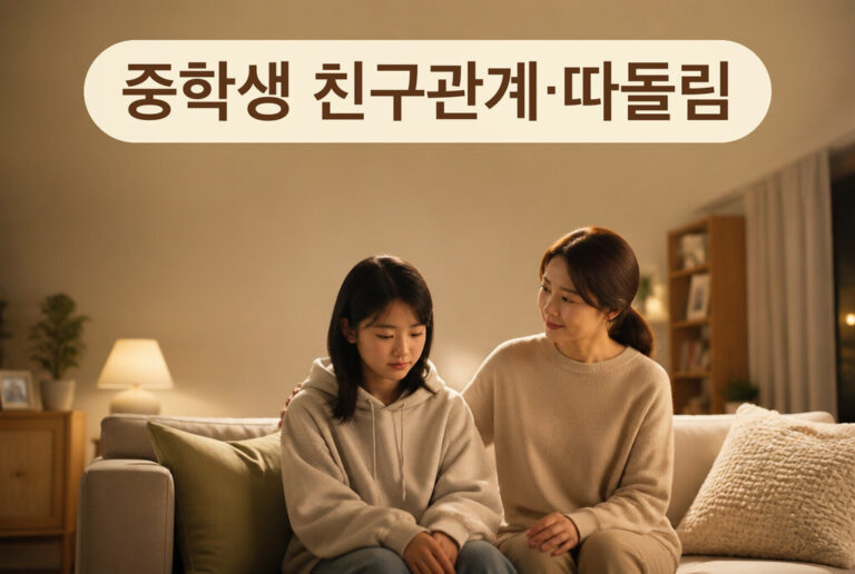 중학생 친구관계·따돌림 신호와 대처법 (세 아이 키운 경험담)