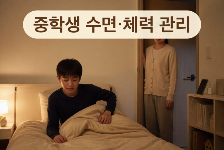 중학생 수면 부족·체력 관리, 성장기에 놓치기 쉬운 것 (세 아이 키운 경험)