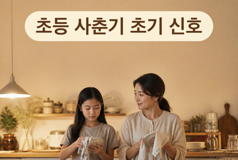 초등 사춘기 초기 신호와 대화법, 언제부터 준비할까 (세 아이 겪어본 경험)
