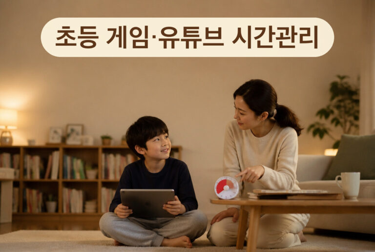 초등 게임·유튜브 시간 관리, 규칙은 어떻게 정할까 (세 아이 다르게 겪은 경험)